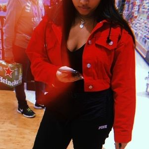 Red Jean Jacket